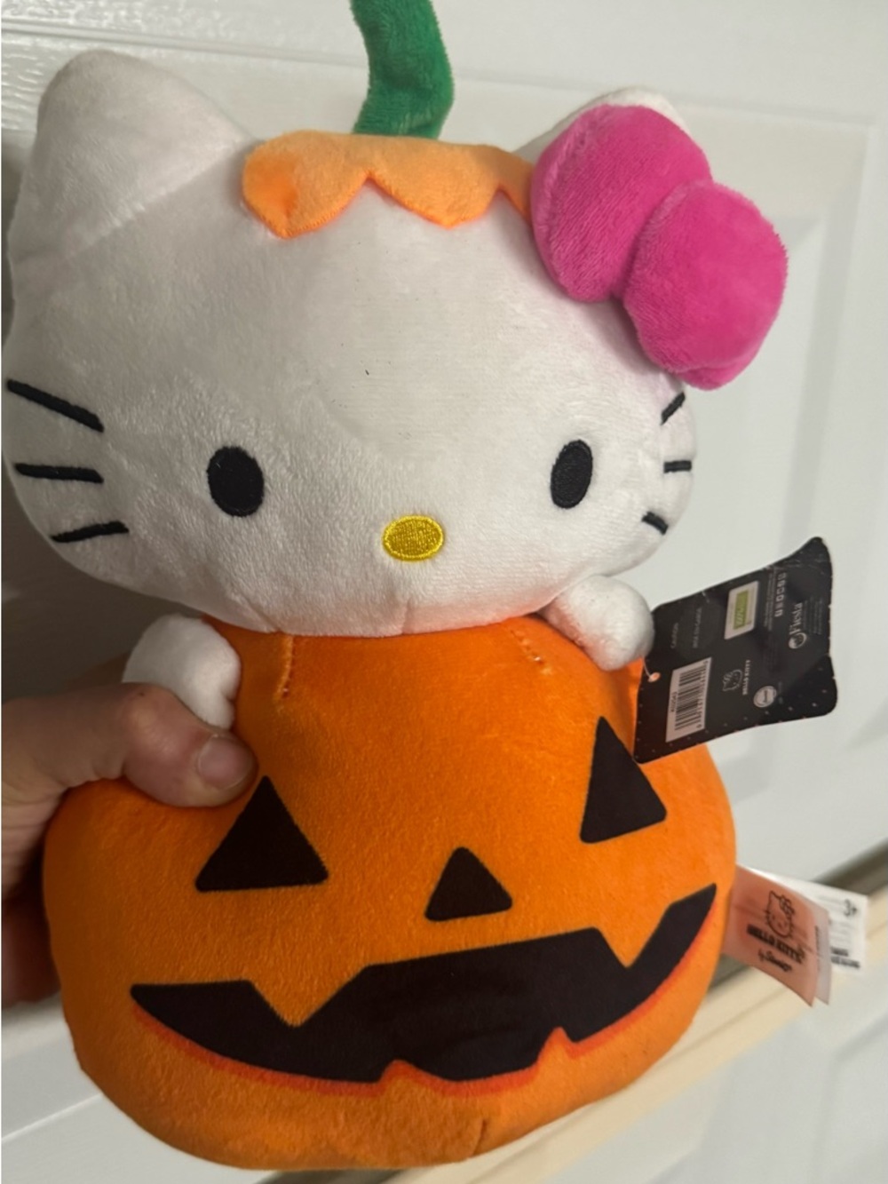 2 plushes Hello Kitty Kids Pumpkin & my melody holiday Plush Costumes-